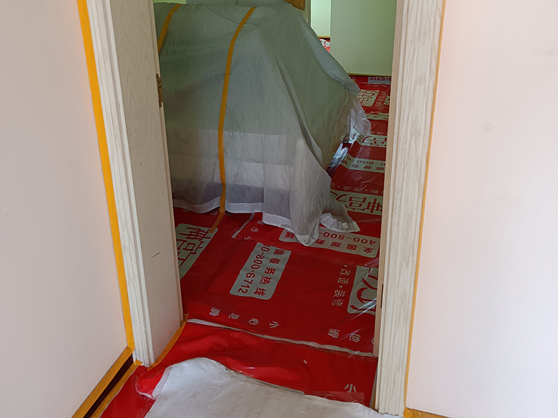 北京中海紫御公館復式樓局部翻新 地面家具成品保護 廚衛(wèi)重裝